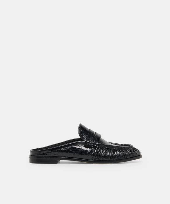 Betzy Noir Embossed Suede