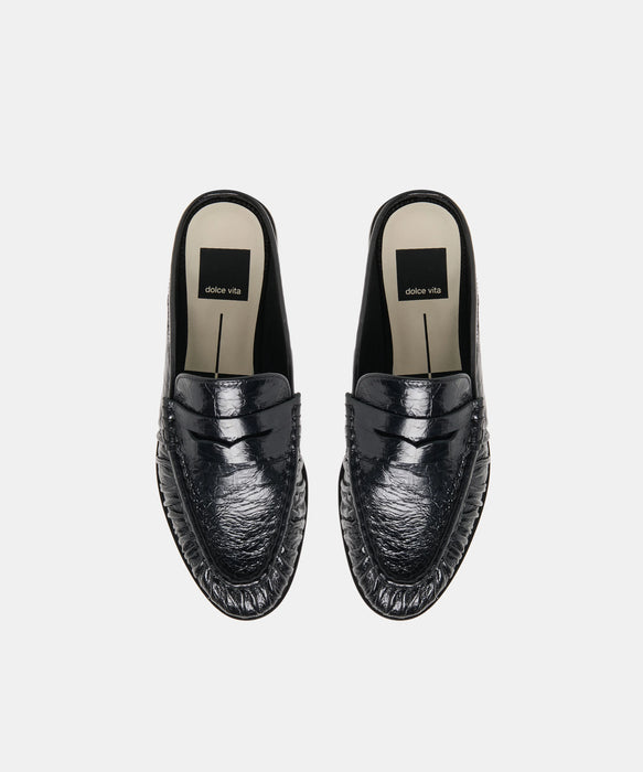 Betzy Noir Embossed Suede
