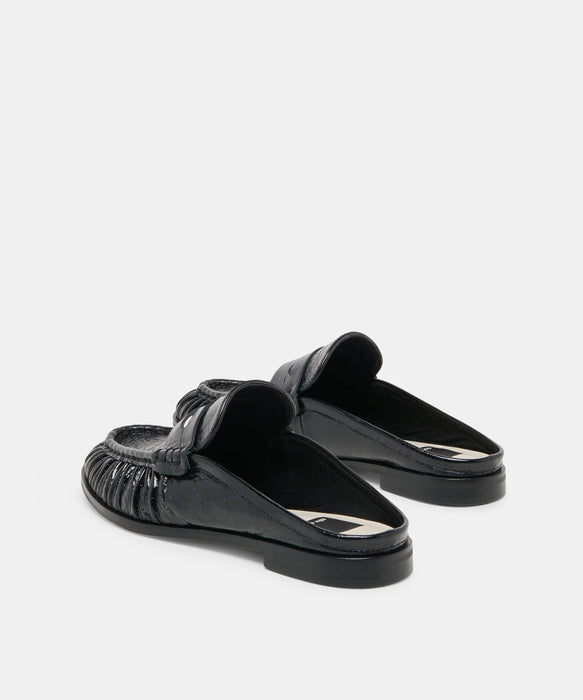 Betzy Noir Embossed Suede