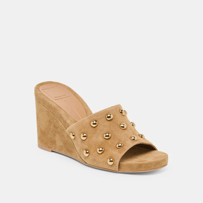Holta Stud Suede Wedge