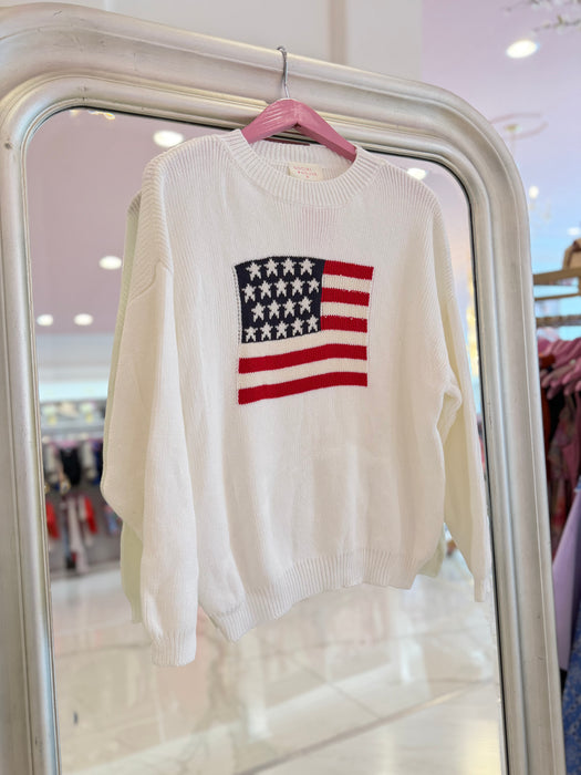 American Flag Oversized Sweater