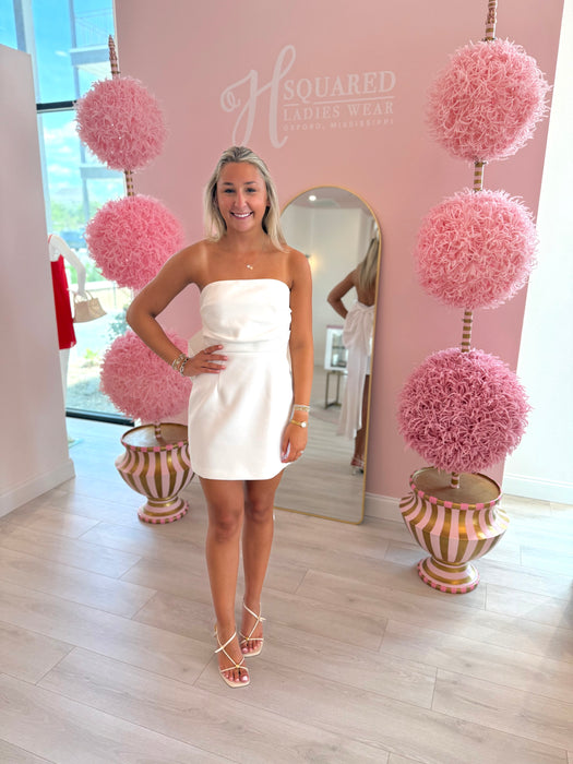 Strapless Bow Back Dress