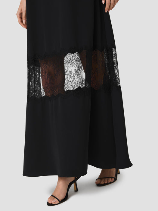 Quinn Crepe Lace Maxi Dress