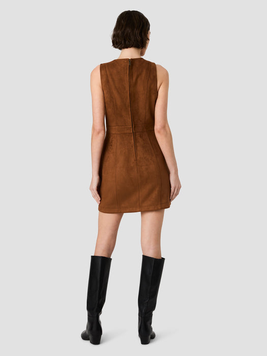 Laney Suede Patch Pocket Mini Dress