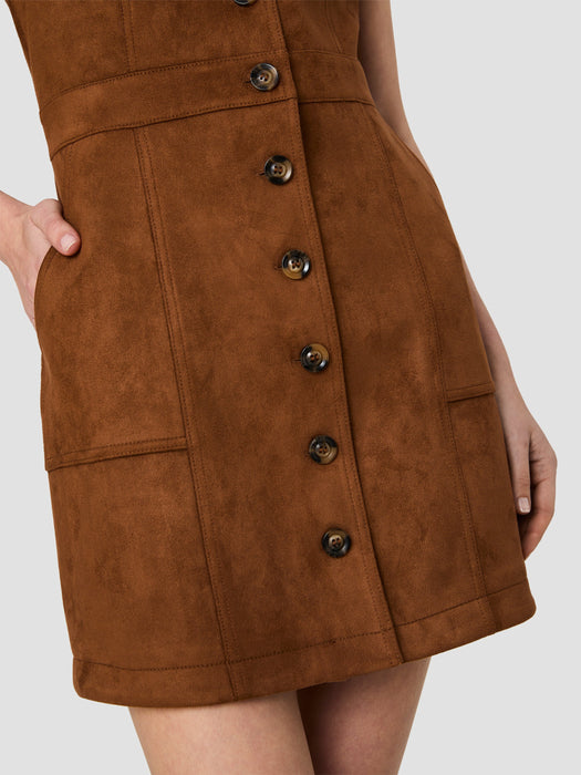 Laney Suede Patch Pocket Mini Dress