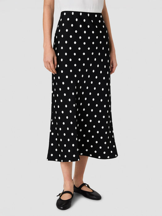 Ennis Satin Polka Dot Midi Skirt