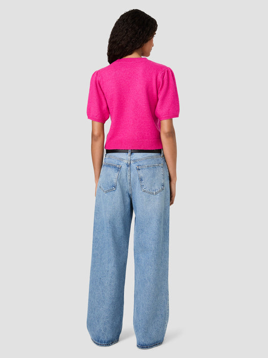Yulia Knit Puff Sleeve Top