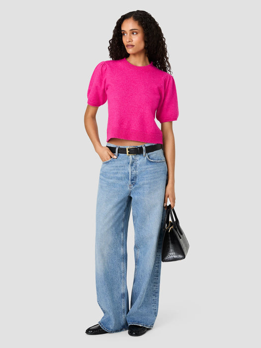 Yulia Knit Puff Sleeve Top