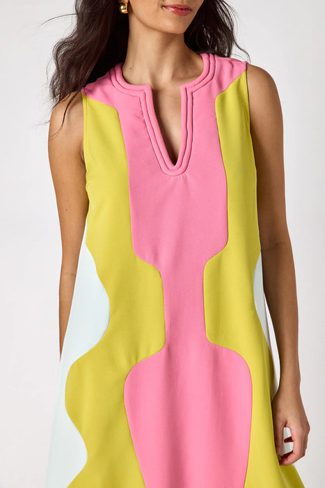 Schaeffer Dress in Garden Colorblock