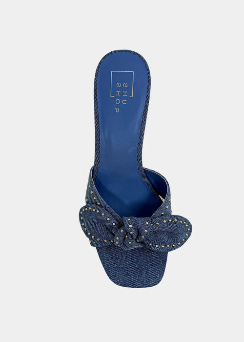 Guinevere Block Heel Denim Heel