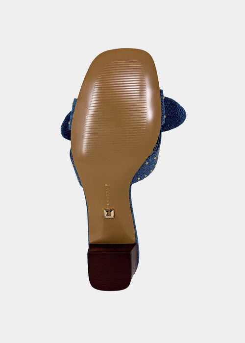 Guinevere Block Heel Denim Heel