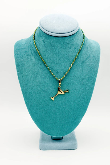 Green Handwoven Cord Necklace