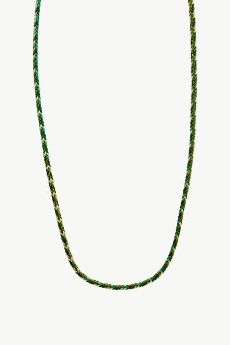 Green Handwoven Cord Necklace