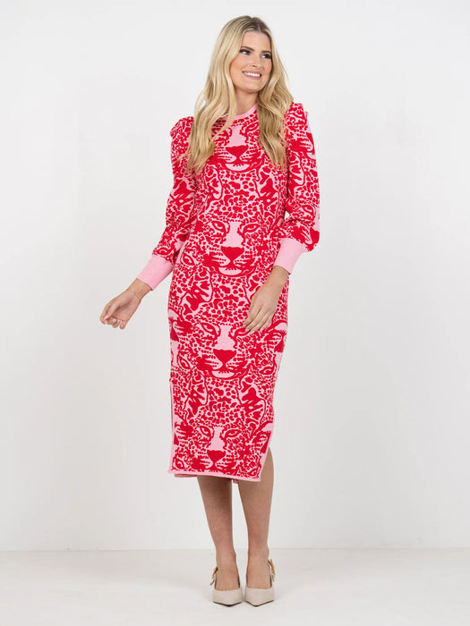 Lane Sweater Dress Cheeky Cheetah