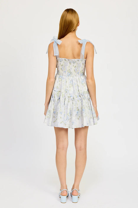 Smock Organza Tie Dress