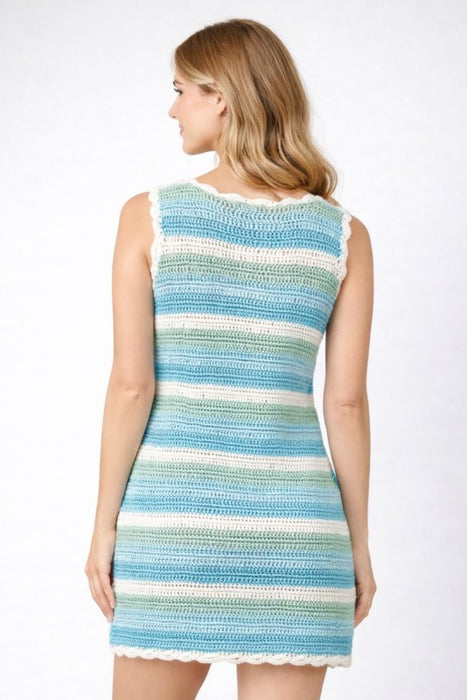 Stripe Crochet Cover Up
