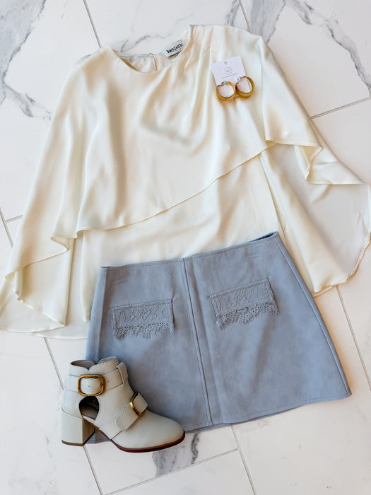 Fiona Cape Satin Top