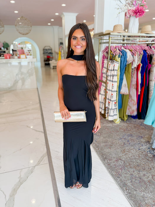 Strapless Maxi Dress with Sash