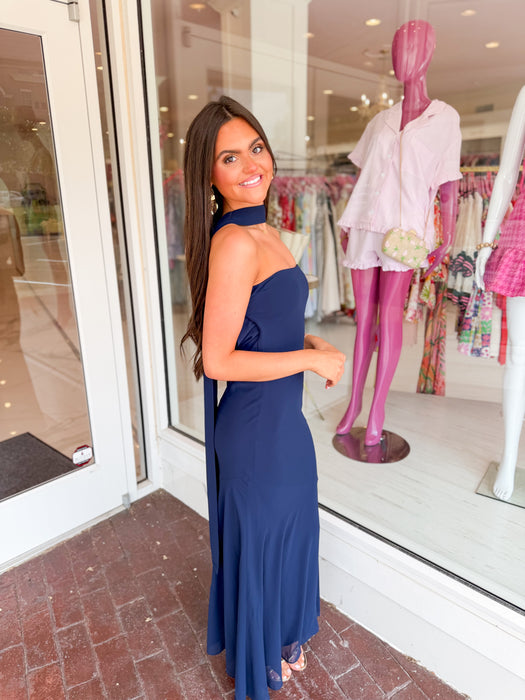 Strapless Maxi Dress with Sash