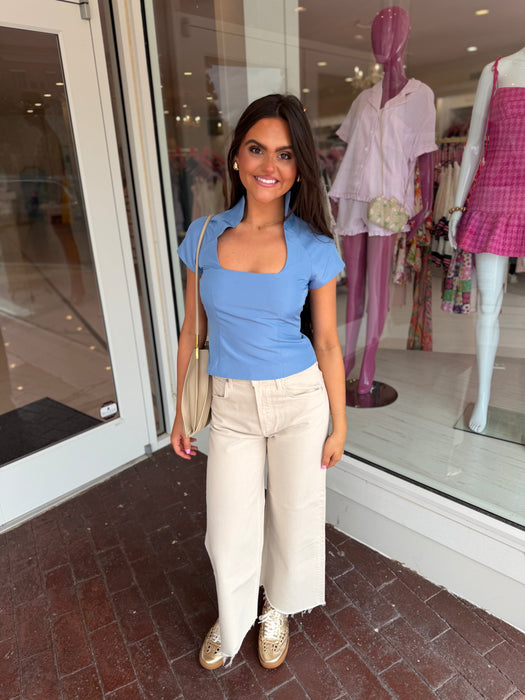 Ruby Top in French Blue