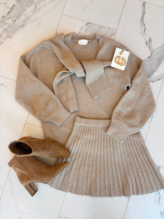 Maude Pleated Knit Skirt