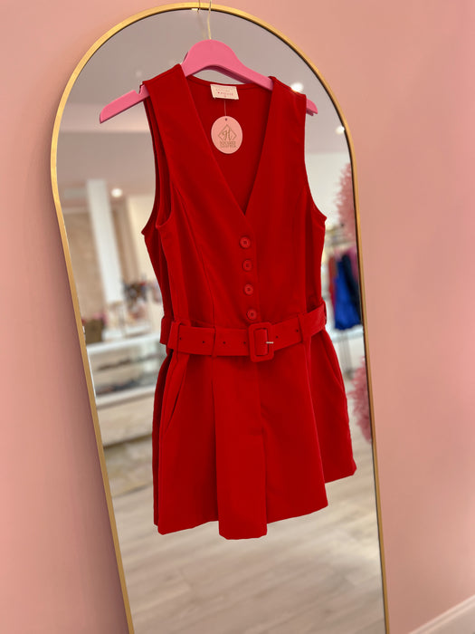 Sleeveless V Neck Romper