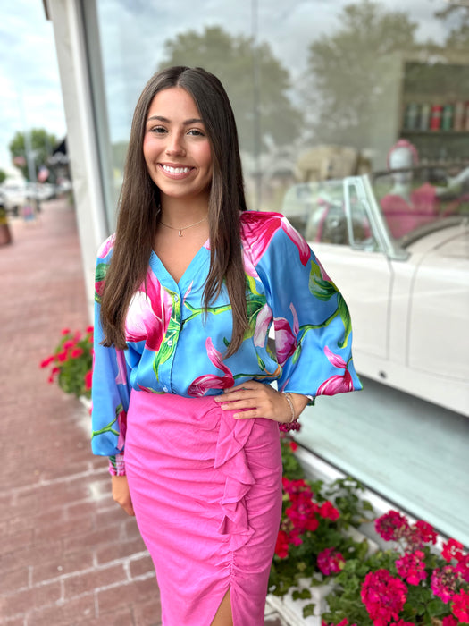 Floral Silk Blouse