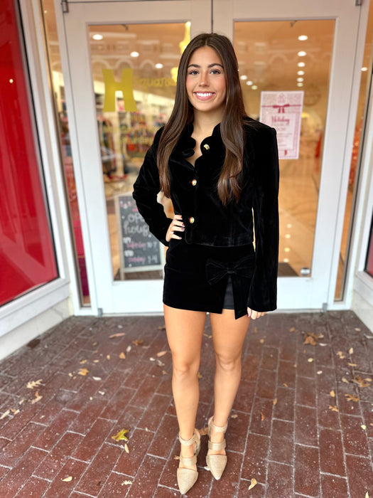 Velvet Scalloped Jacket