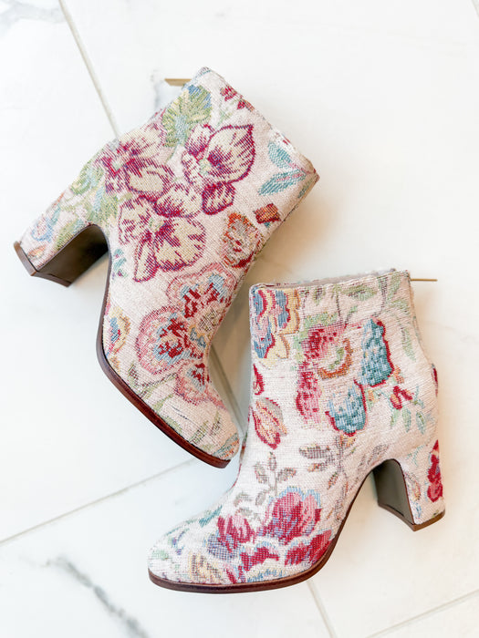 Noel Low Tapestry Bootie