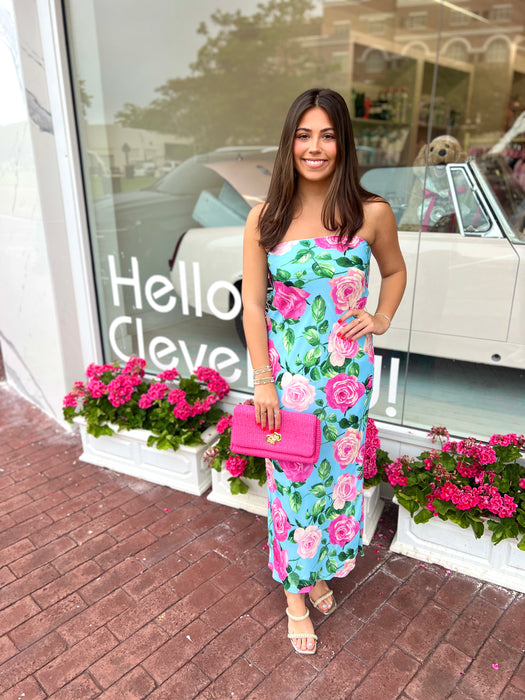 Strapless Floral Maxi