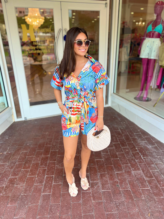 Printed Romper