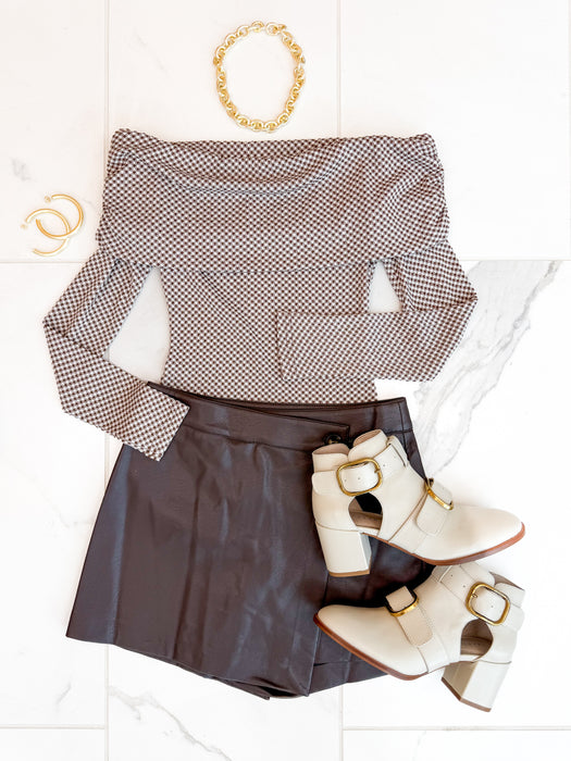 Diamante Gingham Top