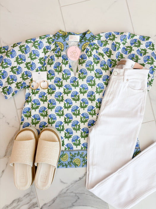 Floral Puff Sleeve Top