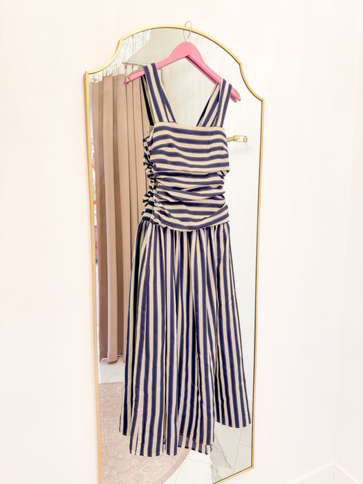 Georgie Striped Gathered Dress