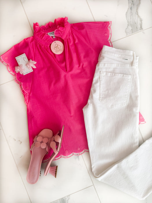 Wilkes Top in Pink Laurel