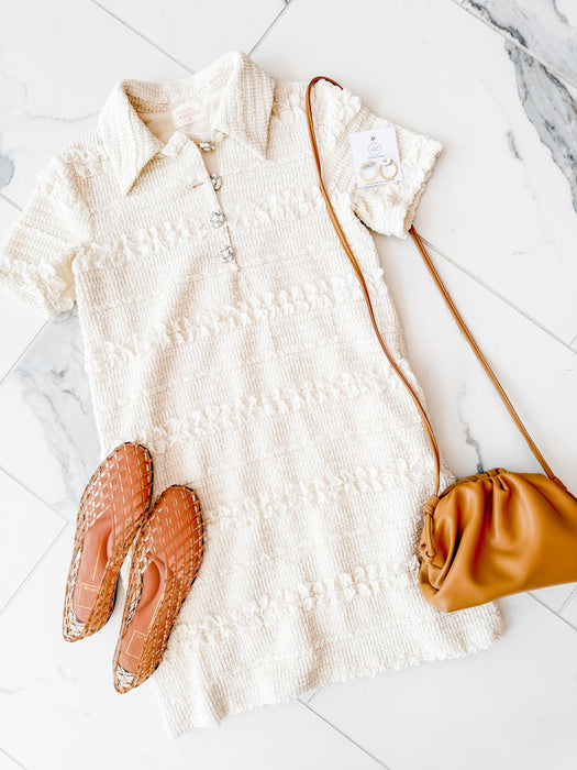 Stretched Textured Mini Dress