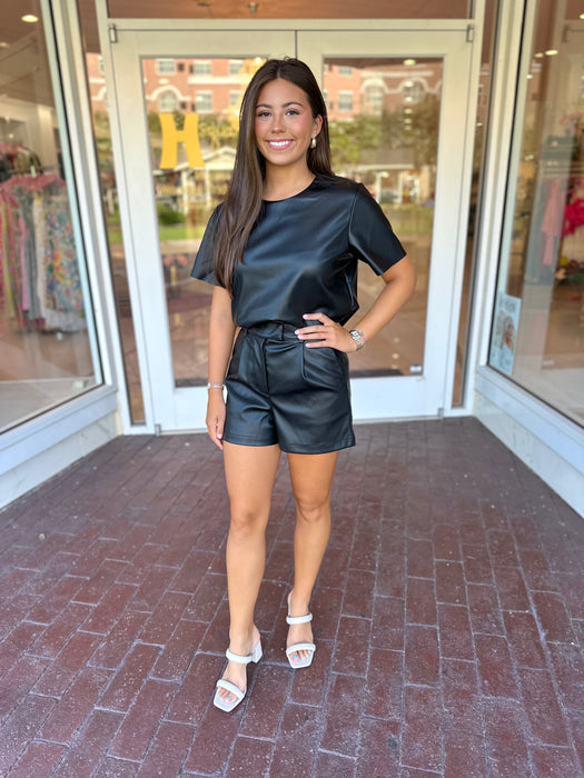 Imelda Leather Shorts