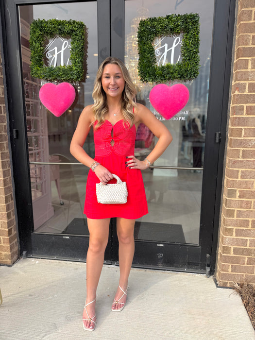 Top Stitch Bustier Sleeveless Mini Dress