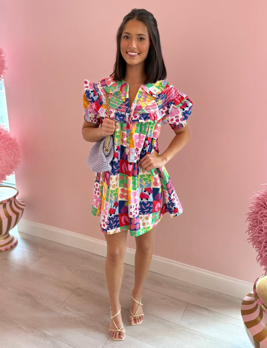 Fruit Quilt Peter Pan Stitch Dress