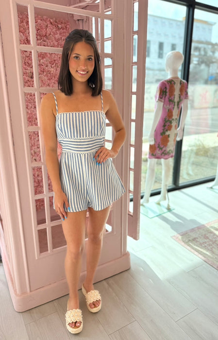 Stripe Tie Back Romper