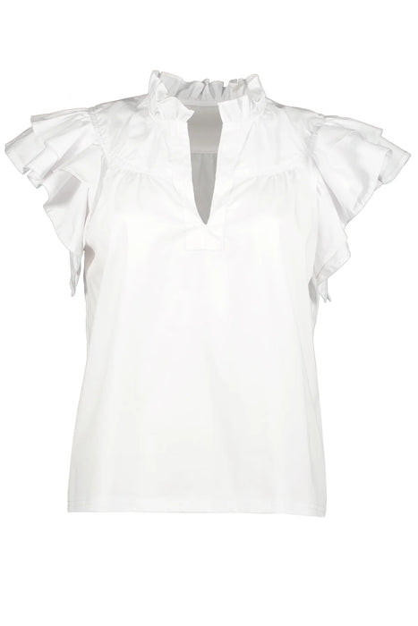 Ruffle Poplin Top