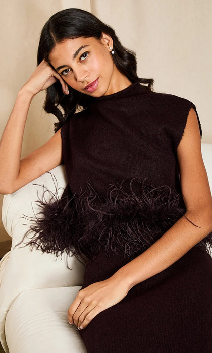 Kelsei Feather Knit Top