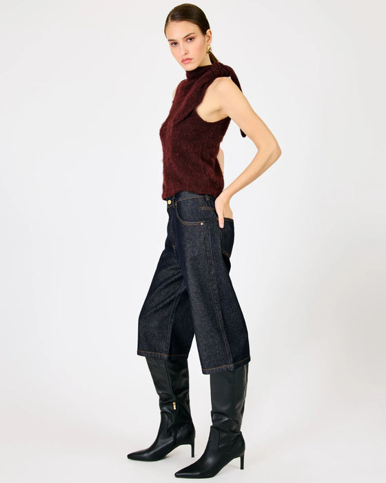 Belden Scarf Collared Knit Top