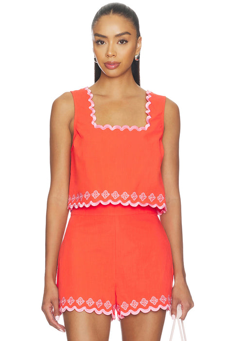 Amaya Embroidered Crop Top