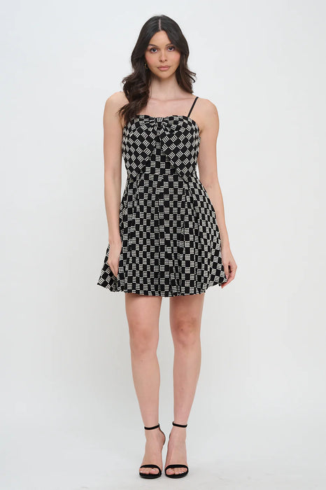 Weave Bow Mini Dress