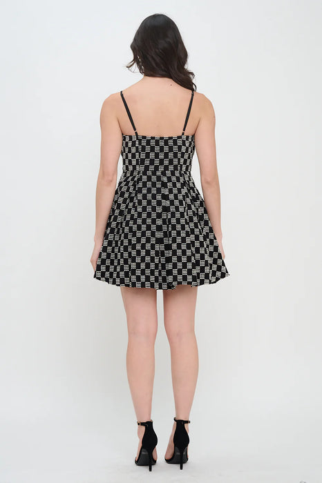 Weave Bow Mini Dress