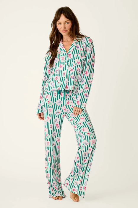 Mahjong Queen Dreams Mahjong Print Long PJ Set