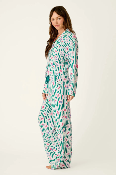 Mahjong Queen Dreams Mahjong Print Long PJ Set