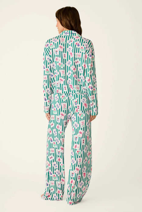 Mahjong Queen Dreams Mahjong Print Long PJ Set