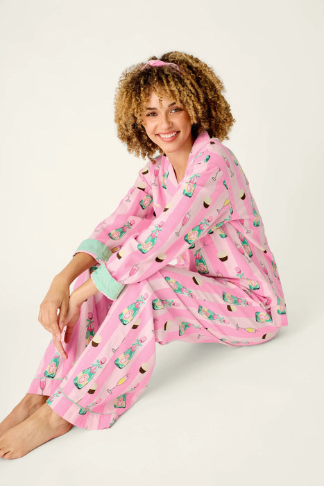 Cupcakes & Champagne Flannel 3-Piece PJ Set